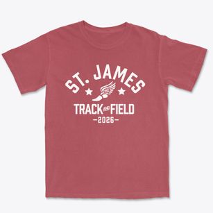 Saint James Episcopal Day School Track and Field Premium Heavyweight T-shirt