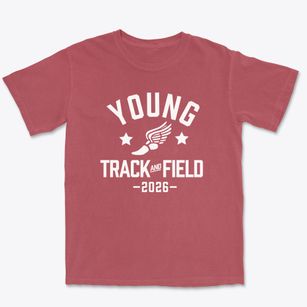 Young Elementary Track and Field Premium Heavyweight T-shirt