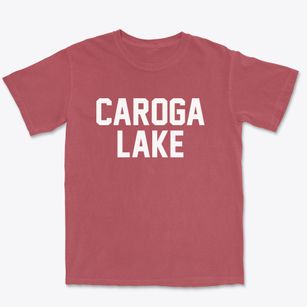 Caroga Lake New York Classic Block Premium Heavyweight T-shirt