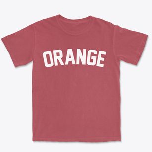 Orange New York Classic Curve Premium Heavyweight T-shirt