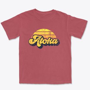 Atoka Oklahoma Sublime Sunset Premium Heavyweight T-shirt