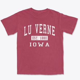 Lu Verne Iowa Classic Established Premium Heavyweight T-shirt