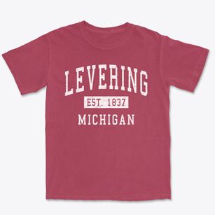 Levering Michigan Classic Established Premium Heavyweight T-shirt