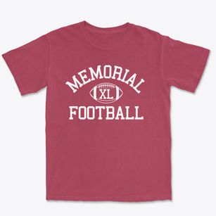 Memorial Junior High School Classic Football Premium Heavyweight T-shirt