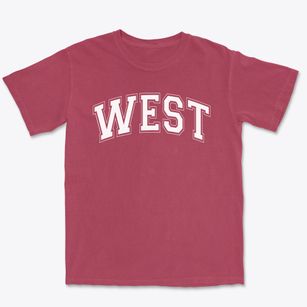 West Memorial Junior High School Varsity Arch Premium Heavyweight T-shirt