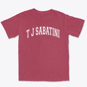 T J Sabatini Elementary School Varsity Arch Premium Heavyweight T-shirt