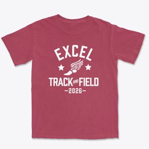 Excel Academy Charter School Track and Field Premium Heavyweight T-shirt