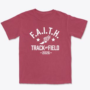 F.a.i.t.h. Homeschool Track and Field Premium Heavyweight T-shirt