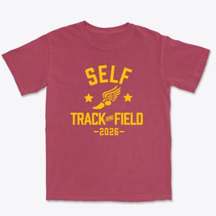 Self Development Charter School Track and Field Premium Heavyweight T-shirt