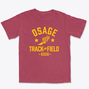 Osage School Track and Field Premium Heavyweight T-shirt