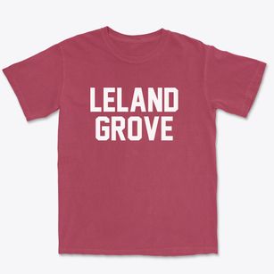 Leland Grove Illinois Classic Block Premium Heavyweight T-shirt