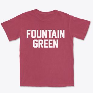 Fountain Green Utah Classic Block Premium Heavyweight T-shirt