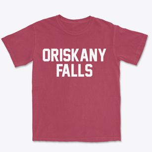 Oriskany Falls New York Classic Block Premium Heavyweight T-shirt