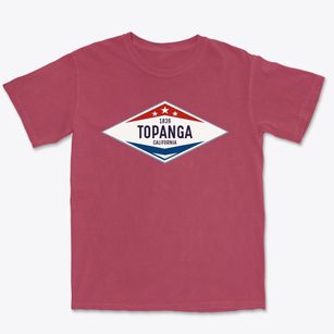 Topanga California Diamond Star Premium Heavyweight T-shirt