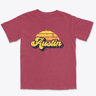 Austin Nevada Sublime Sunset Premium Heavyweight T-shirt