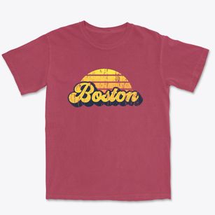 Boston New York Sublime Sunset Premium Heavyweight T-shirt