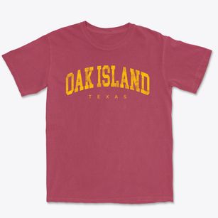 Oak Island Texas Urban Vibe Premium Heavyweight T-shirt