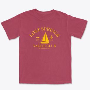 Lost Springs Wyoming Yacht Club Premium Heavyweight T-shirt