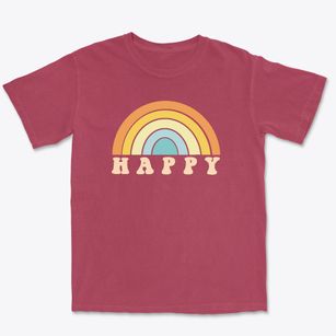   Happy Rainbow Sun Premium Heavyweight T-shirt