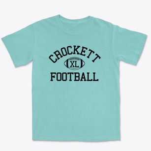 Crockett Isd Early Childhood Classic Football Premium Heavyweight T-shirt