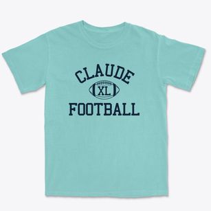 Claude High School Classic Football Premium Heavyweight T-shirt