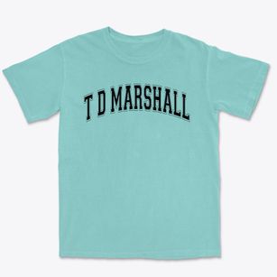 T D Marshall Primary School Varsity Arch Premium Heavyweight T-shirt