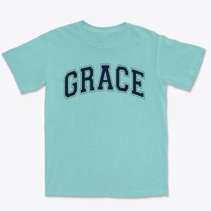 Grace Lutheran School Varsity Arch Premium Heavyweight T-shirt