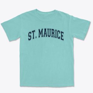 St Maurice Parish Varsity Arch Premium Heavyweight T-shirt