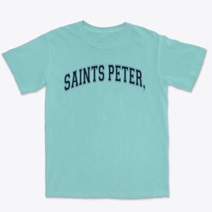 Saints Peter, Paul, & Michael Middle Varsity Arch Premium Heavyweight T-shirt