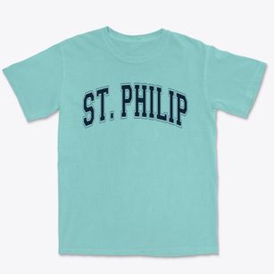 St Philip The Apostle Parish Varsity Arch Premium Heavyweight T-shirt