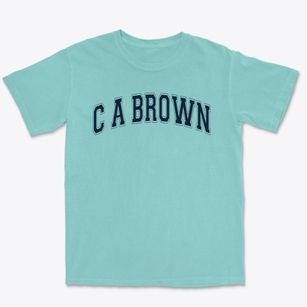 C A Brown Varsity Arch Premium Heavyweight T-shirt