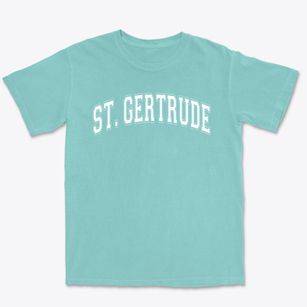 Saint Gertrude School Varsity Arch Premium Heavyweight T-shirt
