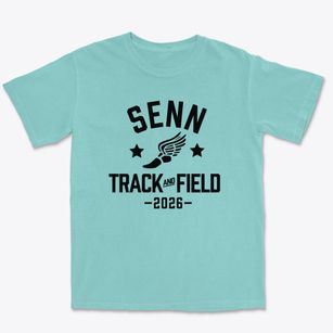Nicholas Senn High School Track and Field Premium Heavyweight T-shirt