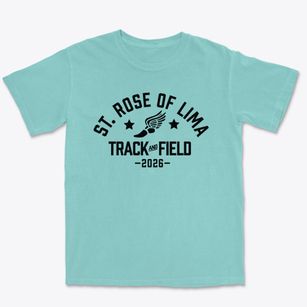 Saint Rose Of Lima School Track and Field Premium Heavyweight T-shirt