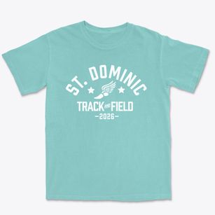 Saint Dominic School Track and Field Premium Heavyweight T-shirt