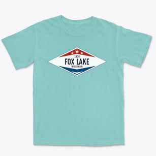 Fox Lake Wisconsin Diamond Star Premium Heavyweight T-shirt