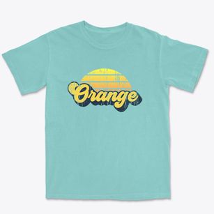 Orange Connecticut Sublime Sunset Premium Heavyweight T-shirt