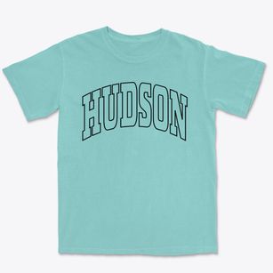 Hudson Massachusetts Trendy Block Premium Heavyweight T-shirt