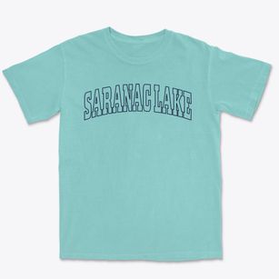 Saranac Lake New York Trendy Block Premium Heavyweight T-shirt