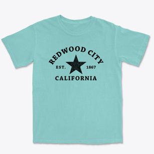 Redwood City California Star Premium Heavyweight T-shirt