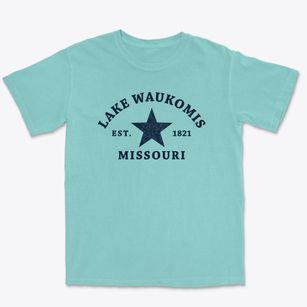 Lake Waukomis Missouri Star Premium Heavyweight T-shirt