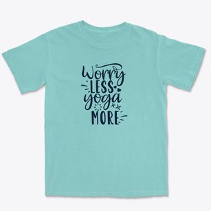   Worry Less Yoga More Premium Heavyweight T-shirt