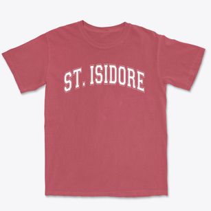 Saint Isidore Elementary School Varsity Arch Premium Heavyweight T-shirt
