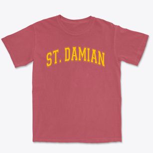 Saint Damian School Varsity Arch Premium Heavyweight T-shirt