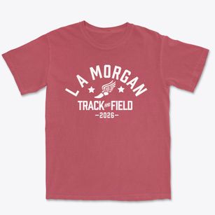 L A Morgan Academy Of Fine Arts Track and Field Premium Heavyweight T-shirt