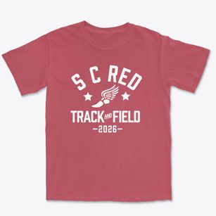 S C Red Elementary School Track and Field Premium Heavyweight T-shirt