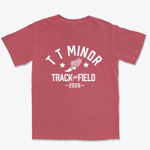 T T Minor Elementary School Track and Field Premium Heavyweight T-shirt
