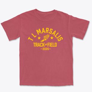 T L Marsalis Elementary School Track and Field Premium Heavyweight T-shirt
