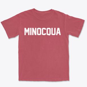 Minocqua Wisconsin Classic Block Premium Heavyweight T-shirt