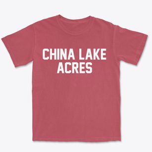 China Lake Acres California Classic Block Premium Heavyweight T-shirt